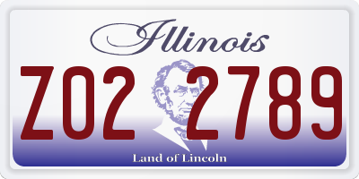 IL license plate Z022789