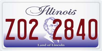 IL license plate Z022840