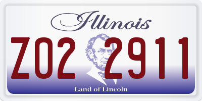 IL license plate Z022911