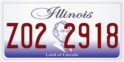 IL license plate Z022918