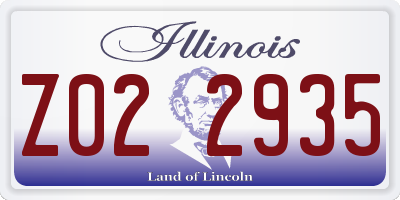 IL license plate Z022935