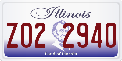 IL license plate Z022940
