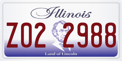 IL license plate Z022988