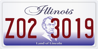 IL license plate Z023019