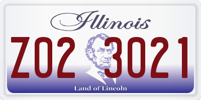 IL license plate Z023021