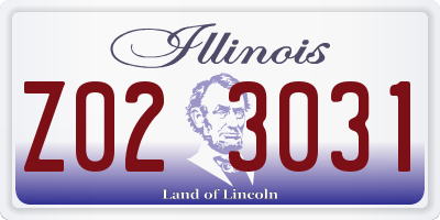 IL license plate Z023031
