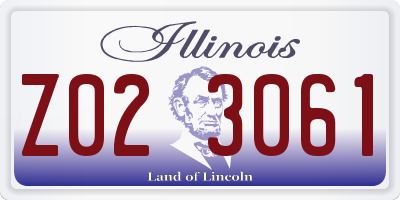 IL license plate Z023061