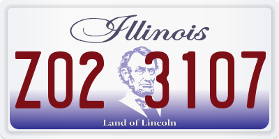 IL license plate Z023107