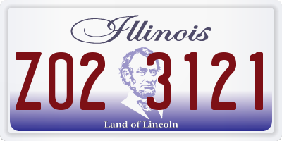 IL license plate Z023121