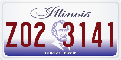 IL license plate Z023141