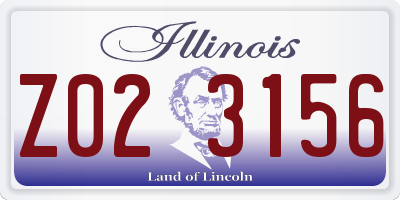 IL license plate Z023156