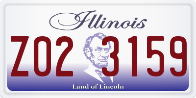 IL license plate Z023159
