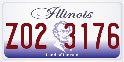 IL license plate Z023176