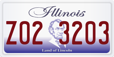IL license plate Z023203