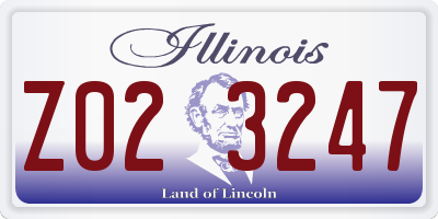IL license plate Z023247