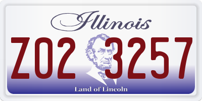 IL license plate Z023257