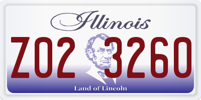 IL license plate Z023260