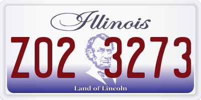 IL license plate Z023273