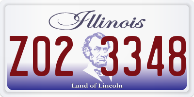 IL license plate Z023348