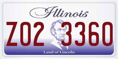 IL license plate Z023360