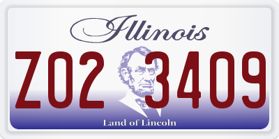 IL license plate Z023409