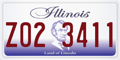 IL license plate Z023411