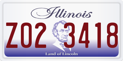 IL license plate Z023418