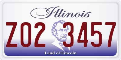 IL license plate Z023457