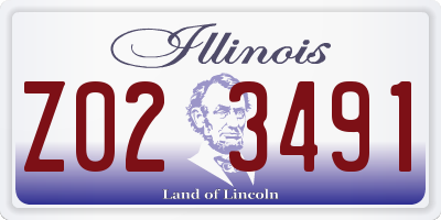 IL license plate Z023491