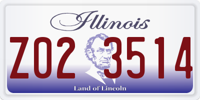 IL license plate Z023514