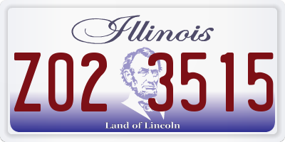IL license plate Z023515
