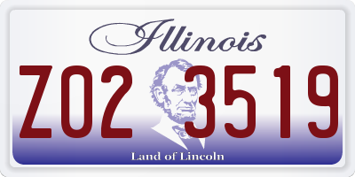 IL license plate Z023519