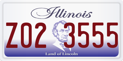 IL license plate Z023555