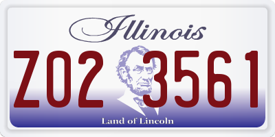 IL license plate Z023561