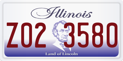 IL license plate Z023580