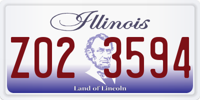 IL license plate Z023594