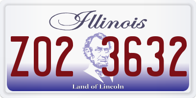 IL license plate Z023632