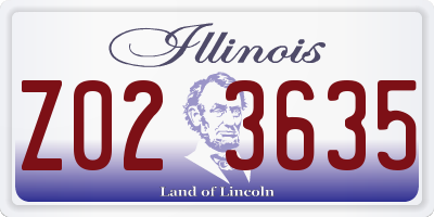 IL license plate Z023635
