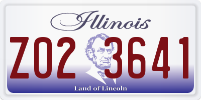 IL license plate Z023641