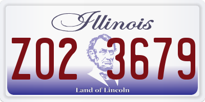 IL license plate Z023679
