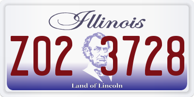 IL license plate Z023728