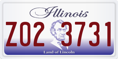 IL license plate Z023731