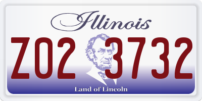 IL license plate Z023732