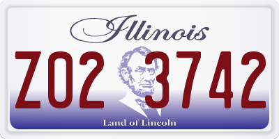 IL license plate Z023742