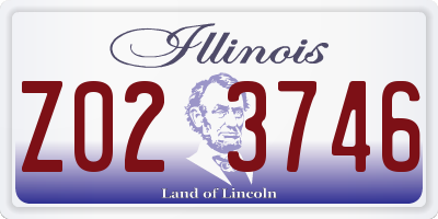 IL license plate Z023746