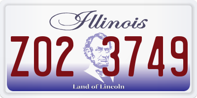 IL license plate Z023749