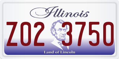 IL license plate Z023750