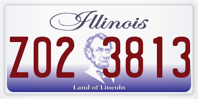 IL license plate Z023813