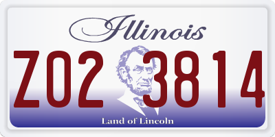 IL license plate Z023814