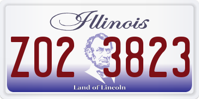 IL license plate Z023823